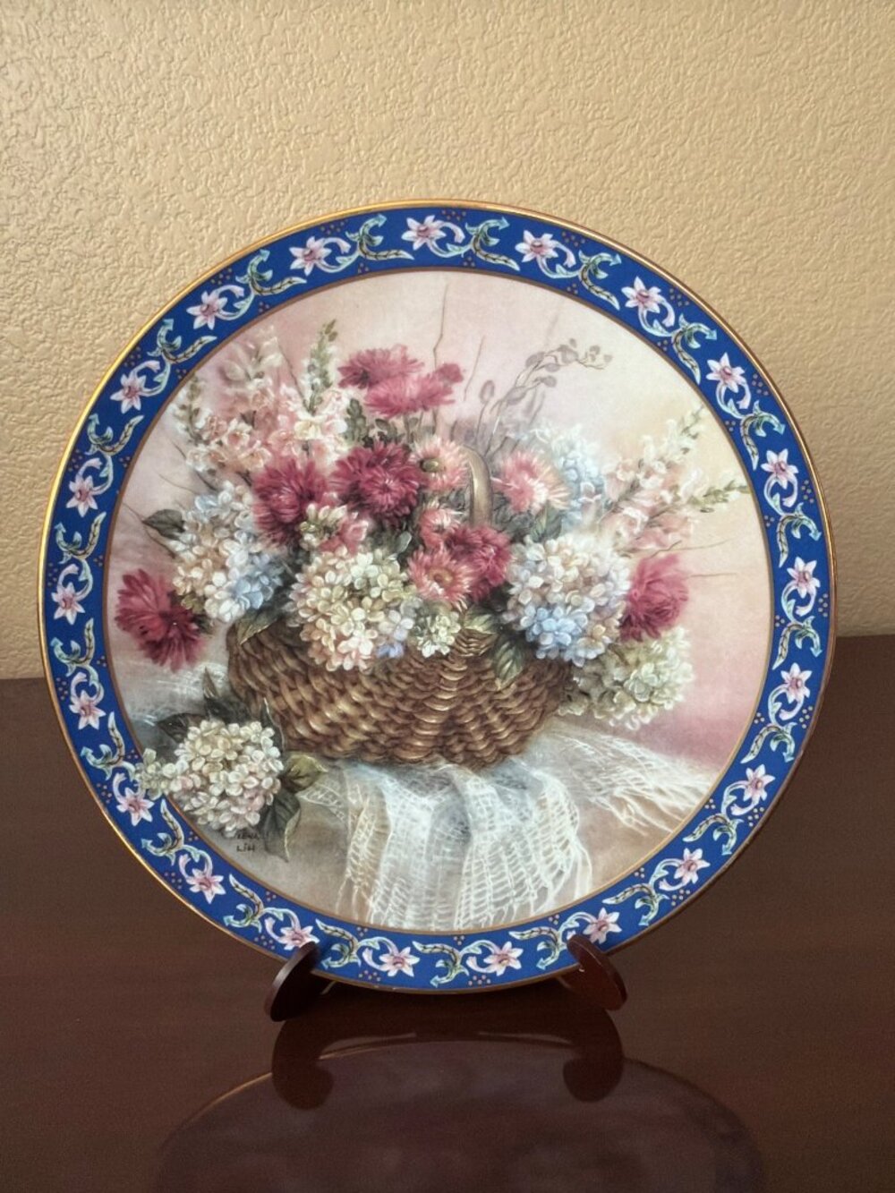 1992 Lena Liu Basket Bouquets W.S. George Set of 11 Collector Plates Missing #11 - Picture 12 of 15